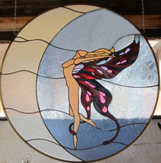 Stained glass: Moondancer by Gemini Glass