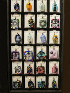 Fused Art Glass Necklaces with Whimsical Designs