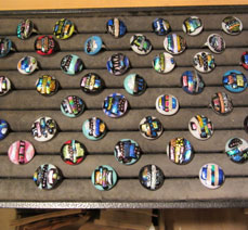 Fused Art Glass Rings by Gemini Glass